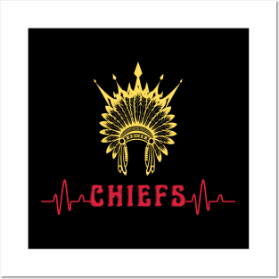 CHIEFS HEARTBEAT Posters and Art